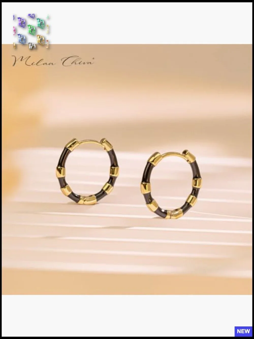 14K Gold Huggie Dangle Earrings Lightweight Trendy Hoop Earrings Hypoallergenic